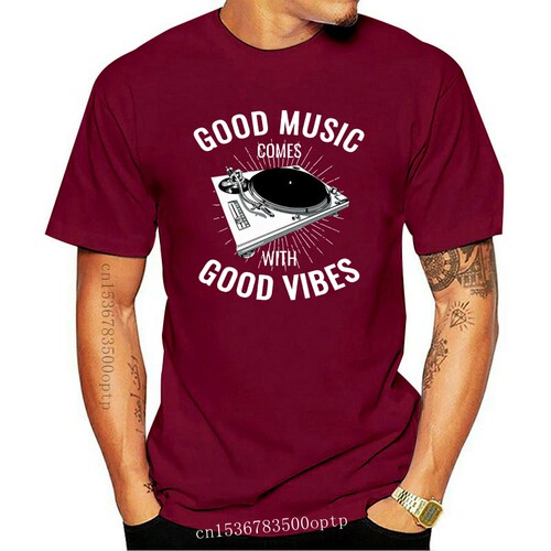 New Good Music Vibes Men'S Funny Dj Turntable Vinyl Record P
