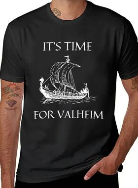 It's Time For Valheim Sailing Boat T-Shirt vintage clothes a