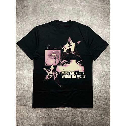 Hip Hop Men Women Tee Fans Cotton Tops Miss Me Personalized