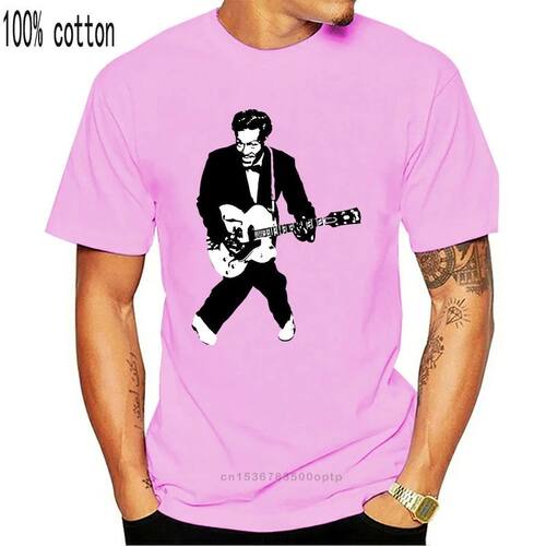 Chuck Berry Music Guitar Men T Shirt Birthday Present Fashio