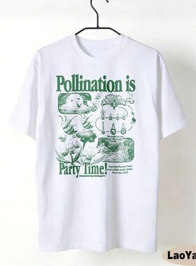 Bee Pollination Vintage T-Shirt Retro Insect Flower Graphic