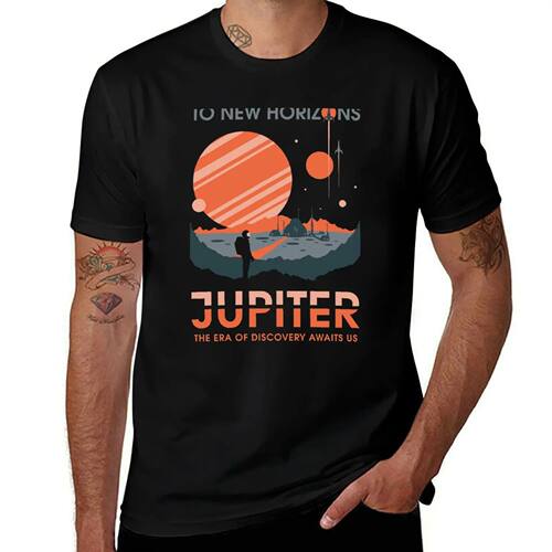 To New Horizons T-Shirt blacks man clothes custom t-shirts t