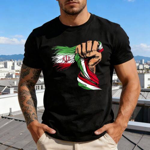 Strong Hand Hold Flag Iranian Roots Heritage Tshirt Iran Fla