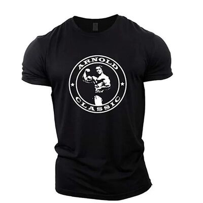 Men's Fitness Training Sports Loose T-Shirt Printed Fashion