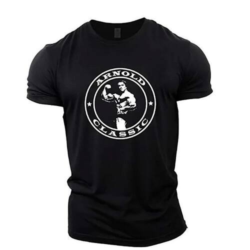 Men's Fitness Training Sports Loose T-Shirt Printed Fashion