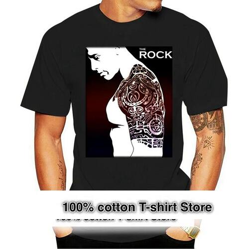 Brand T Shirt Men Dwayne Johnson The Rock Tattoo Men's Shirt