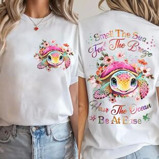 Tranquil Sea Turtle T-Shirt Smell The Sea Feel The Breeze Oc