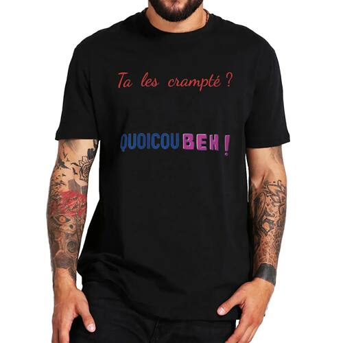 male top tees Quoicoubeh Apayinye T Shirt French Texts Teena