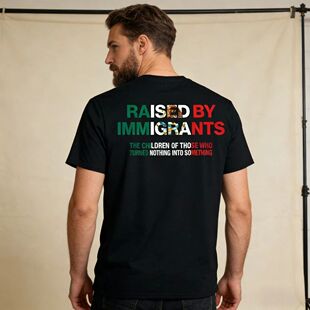 Raised By Immigrants Mexican American Pride T-Shirt Coat of