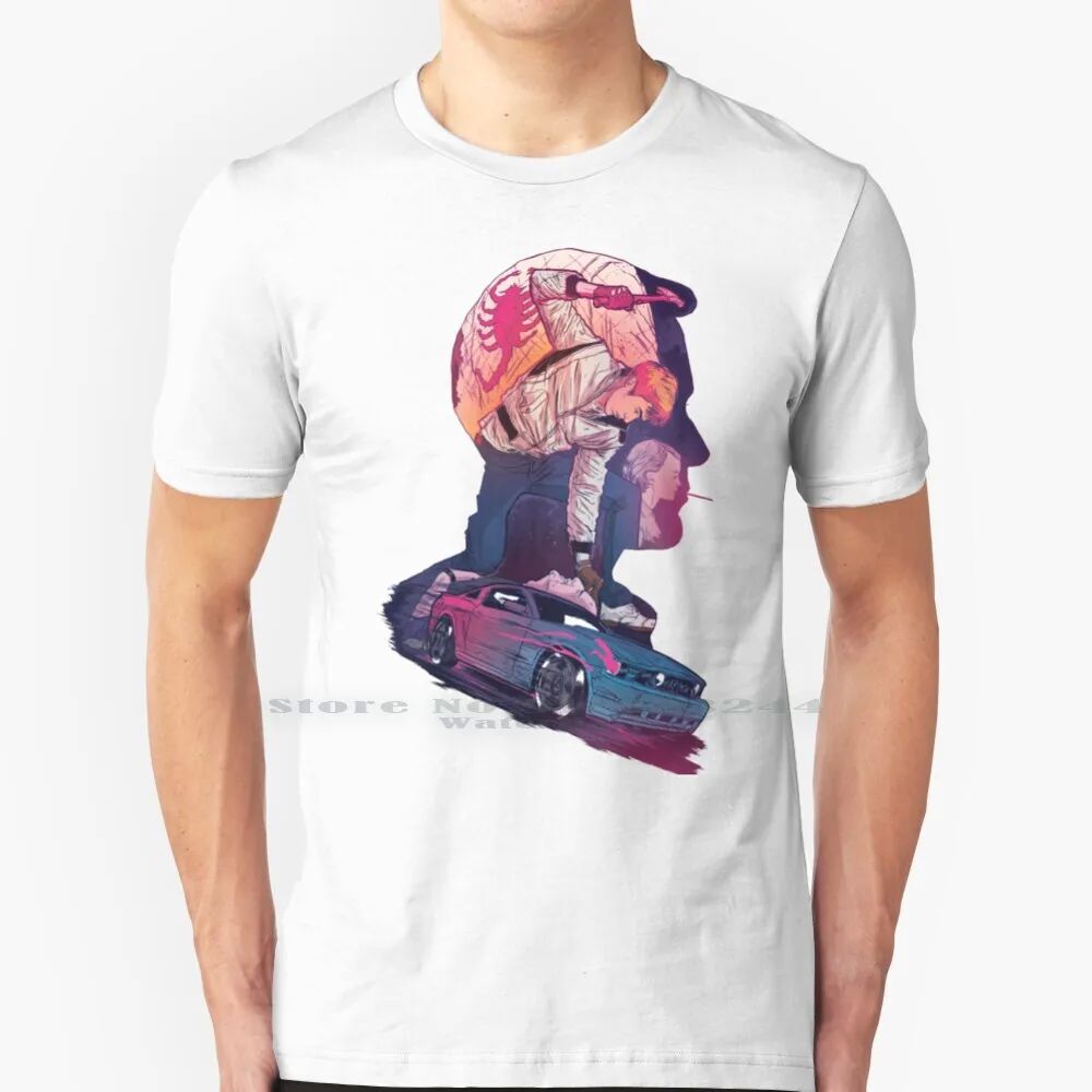 Drive Ryan Gosling 100% Cotton T Shirt Film Ryan Gosling 80s图片