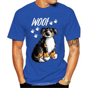 Woof-Camiseta divertida con estampado de perro de monta?a, r