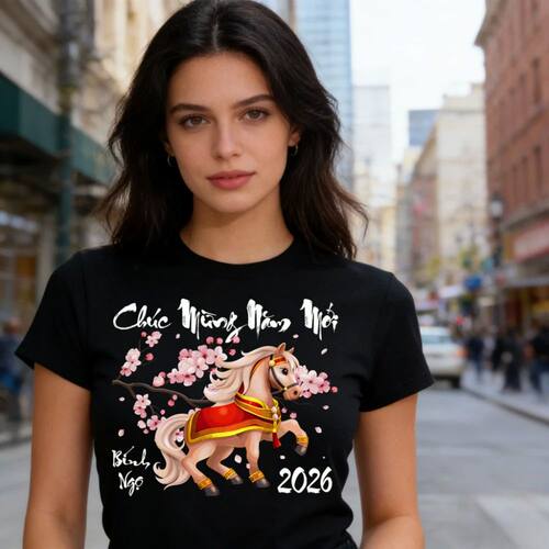 Chuc Mung NAM Moi Binh NGO 2026 Vietnamese Lunar New Year T-