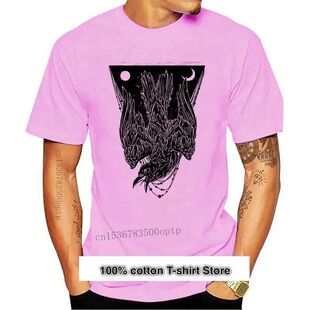 Camiseta de cuervo para hombre, camisa de moda informal con
