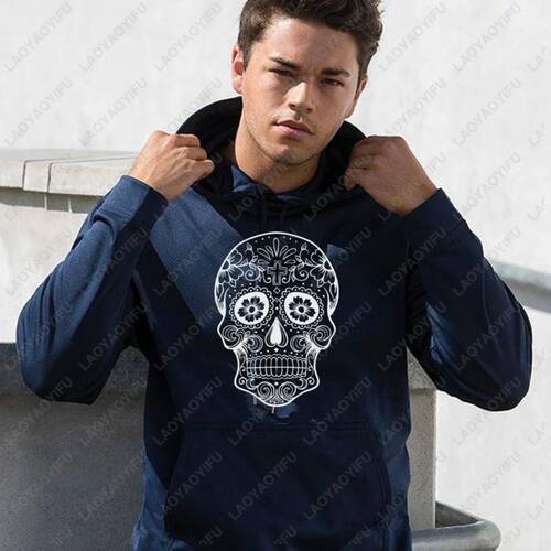 Day of The Dead Hoodie Hombre Sweatshirt Streetwear Men Mexi