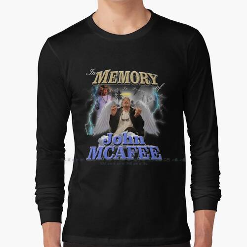 Rest In Peace John Mcafee 100% Cotton Long Sleeve T Shirt Jo
