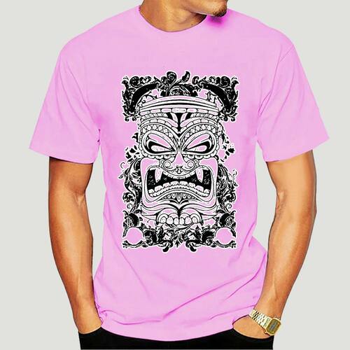 Custom Tee Shirt Designer Tiki Face Island Tropical Paradise