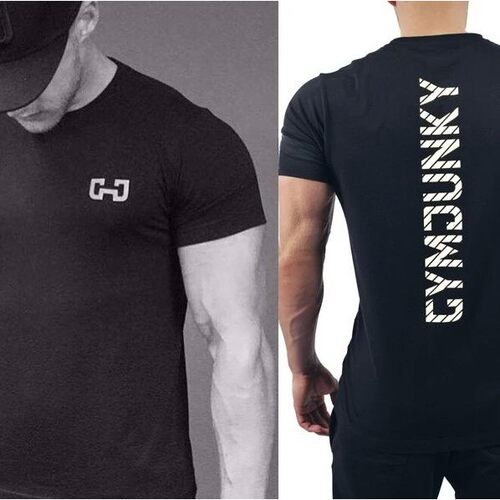 Men's Fitness Training Sports Loose T-Shirt Printed Fashion