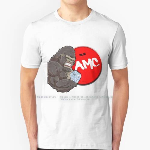 Amc Diamond Handed Ape 8.01 100% Cotton T Shirt Amc Stock Di