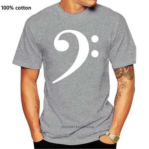 Bass Clef Music Symbol Jazz Rock Band Guitar T Shirt Printin