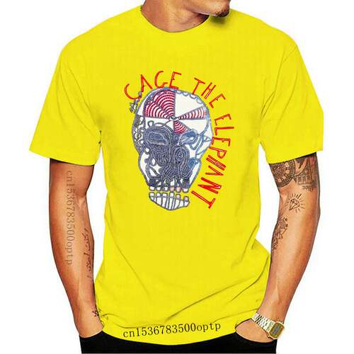 New 2021 Cage The Elephant Album Logo Rock Band Men's White