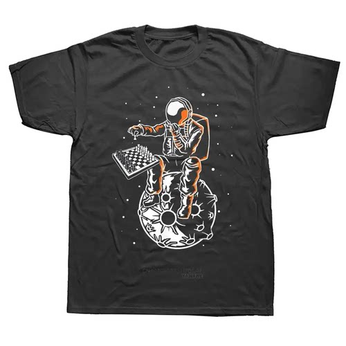 Astronaut In Space With Chess Board Funny Chess Player Gifts