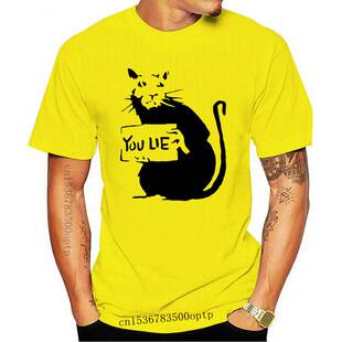 New You Lie Rat Banksy Mens T Shirt Tee Cool Street Art Hips