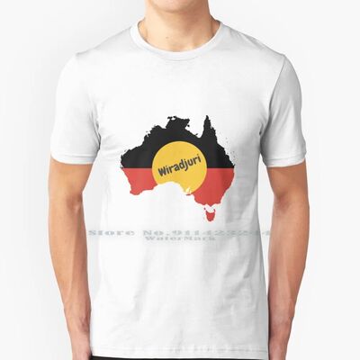 Wiradjuri Aboriginal Australian 100% Cotton T Shirt Wiradjur