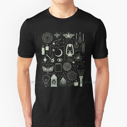 Light The Way : Glow 100% Cotton T Shirt Pattern Lightbulb E