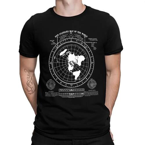 Novelty  Gleason Map T Shirt 100% Pure Cotton Ae Map Azimuth
