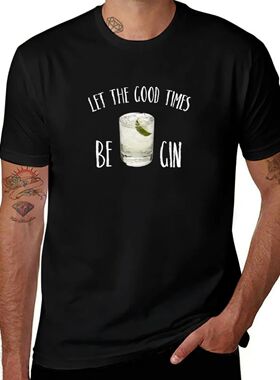 Funny Alcohol Gin T-Shirt oversized animal prinfor boys summ