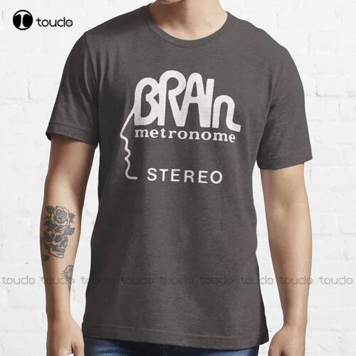 New Brain Records Krautrock Neu  T-Shirt Cotton Tee Shirt Wh