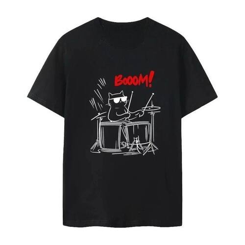 Rock Alphabet and Spin Fun Guitar Stave Short Sleeve Punk Me