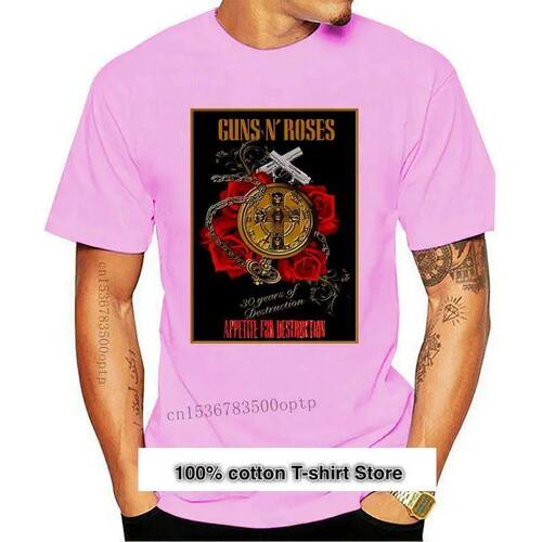Camiseta de manga de media Guns N'Roses