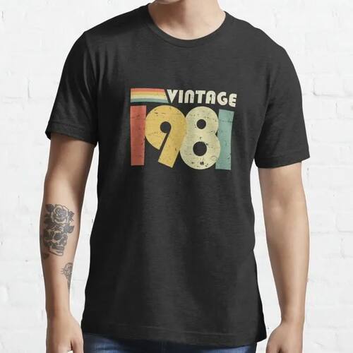 New Vintage 1981 40Th Birthday Gift Distressed Design T-Shir