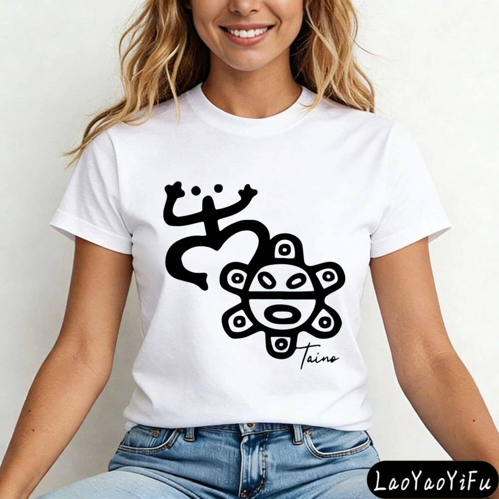 Puerto Rico Taino T-Shirt Coqui Frog Shirts Taino Symbol Shi - 实物图