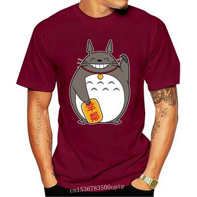 New Lucky Neighbor Totoro T-shirt For Men Japan Anime Cartoo