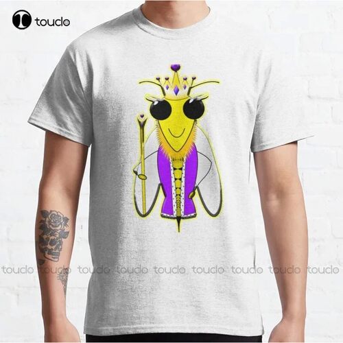 New Queen Bee Cartoon. Cap Classic T-Shirt Cotton Tee Shirt