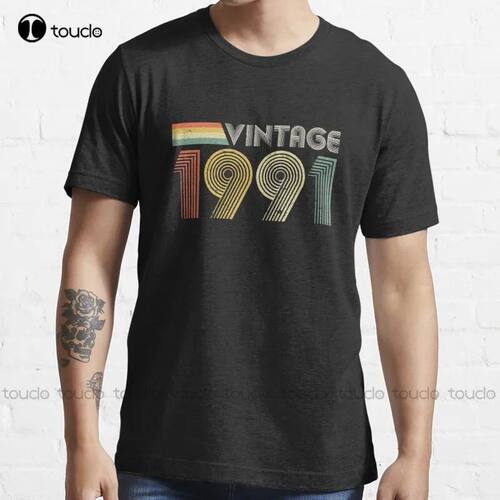 New Vintage 1991 30Th Birthday Gift T-Shirt Cotton Tee Shirt