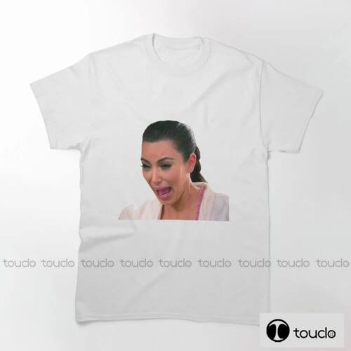 New Kim K Crying Face Tshirt Summer Cool Fashion T Shirt Men