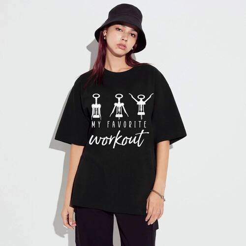 Favorite Workout T shirt Summer Tops Graphic Tops Summer Ret