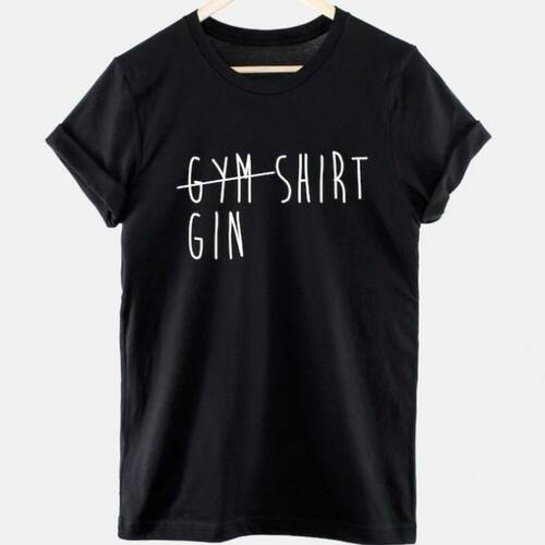 Funny Gin T-Shirt Gym and Tonic Workout Tees Graphic Men Top