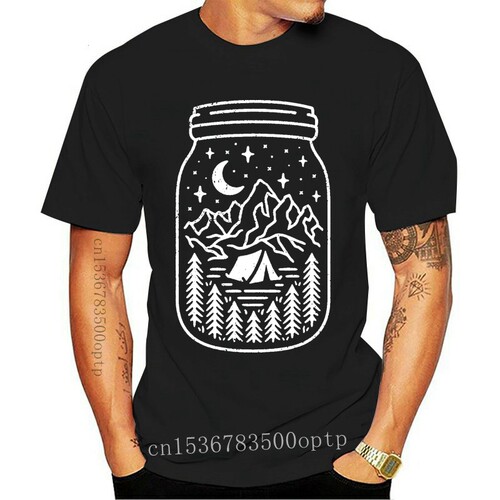 New Mason Jar Camping - Men's Short Sleeve Graphic T-Shirt H