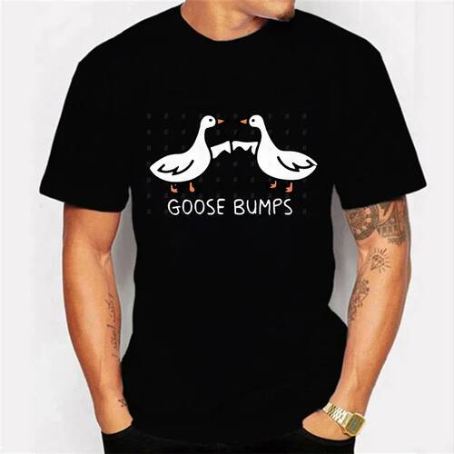 FP Men Oversized T Shirt Goose Bumps Harajuku Streetwear Tsh