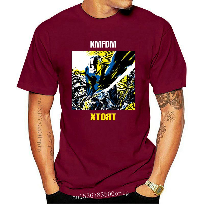 Print Men T Shirt Summer Kmfdm German Industrial Band Xtort - 实物图