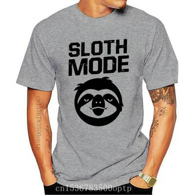 New Sloth Mode Mens T-Shirt S-3Xl Lazy Funny Top Vintage Gra