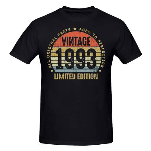 New Summer T Shirt Vintage 1993 All Original Parts Born In 1