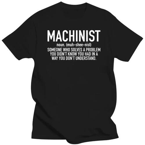 Funny CNC Machinist Definition T Shirts Graphic Cotton Stree