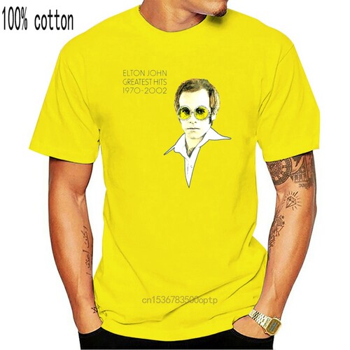 Men T Shirt Elton John Greatest Hits 1970-2002  Women t-shir