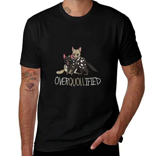 OVERQUOLLIFIED T-Shirt sweat football t shirt graphic tee sh