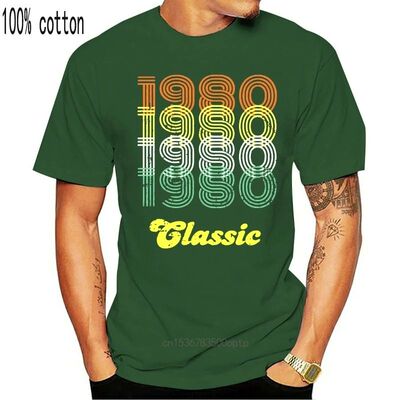 100% Cotton O-neck Custom Printed Tshirt Men T Shirt 1980 Cl